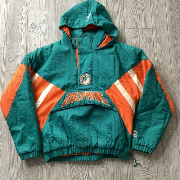 miami dolphins pullover starter jacket